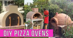 3 images of outdoor pizza ovens