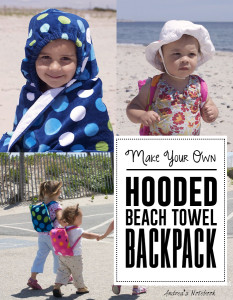 Make your own hooded beach towel backpack!