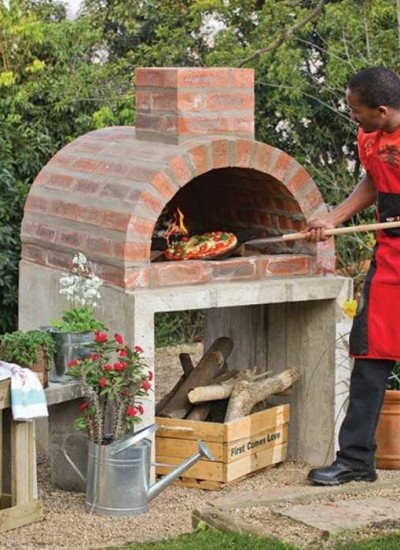 diy pizza oven instructions collage