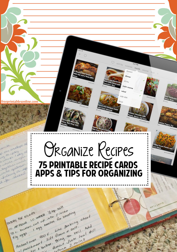 Great tips & app suggestions for organizing recipes!