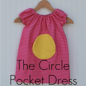 Circle pocket dress label