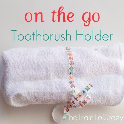 On the go toothbrush holder