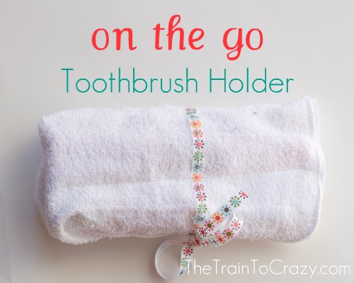 On the go toothbrush holder