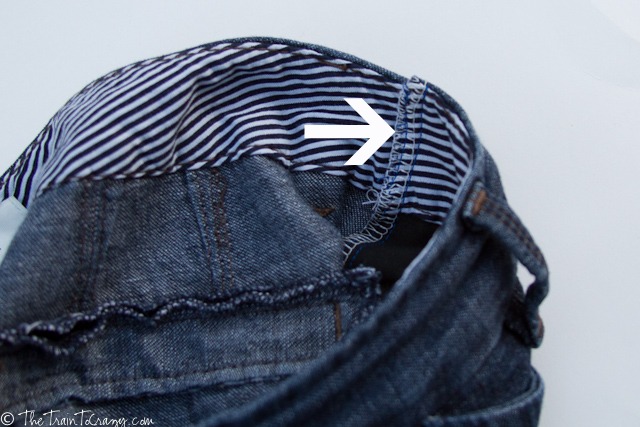 Jeans seam inside finish