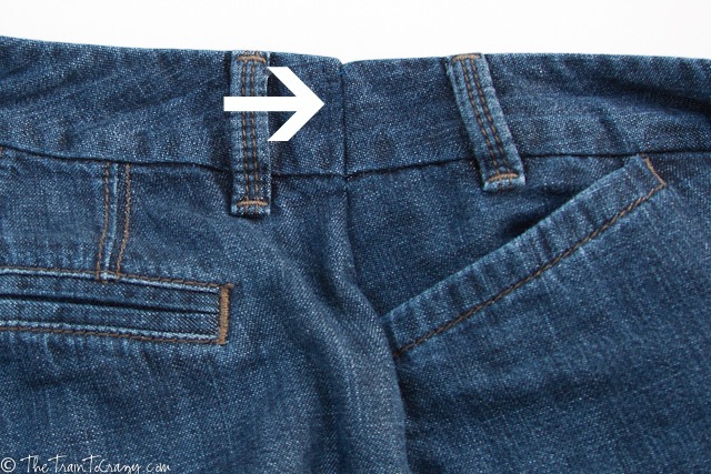 Jeans seam tuck