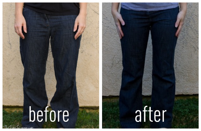 Jeans before and after