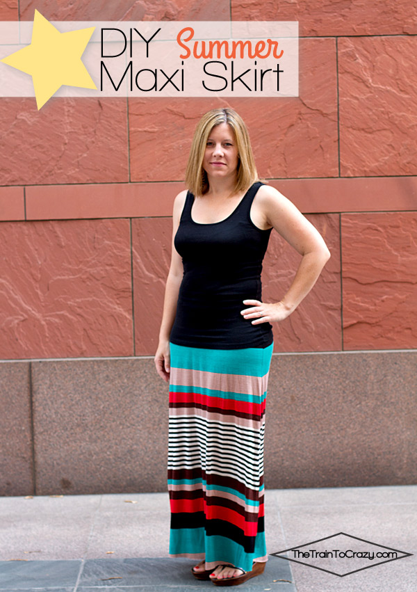 The best knit maxi skirt tutorial!