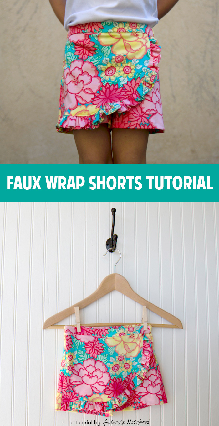 Faux Wrap Shorts Tutorial