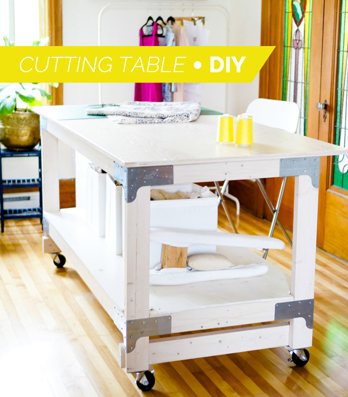 DIY fabric cutting table