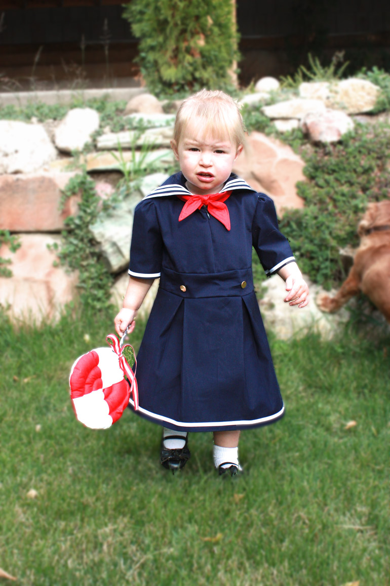 Shirley Temple with giant lollipop