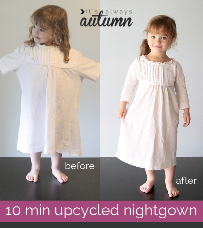 10 minute pajama upcycle!