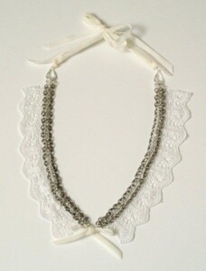 anthro lace bib necklace