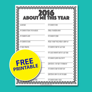 About Me FREE Printable Interview