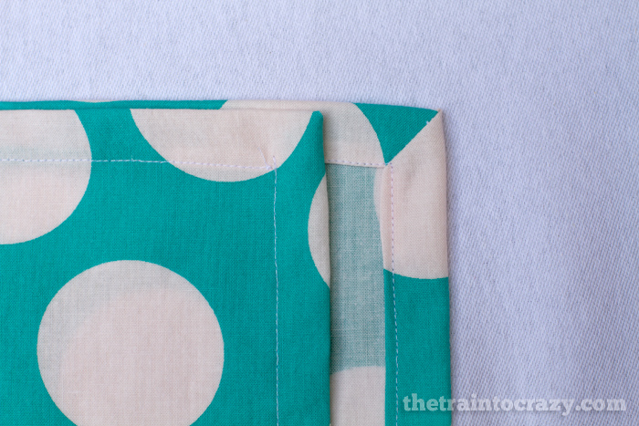 easy mitered corners tutorial for cloth napkins