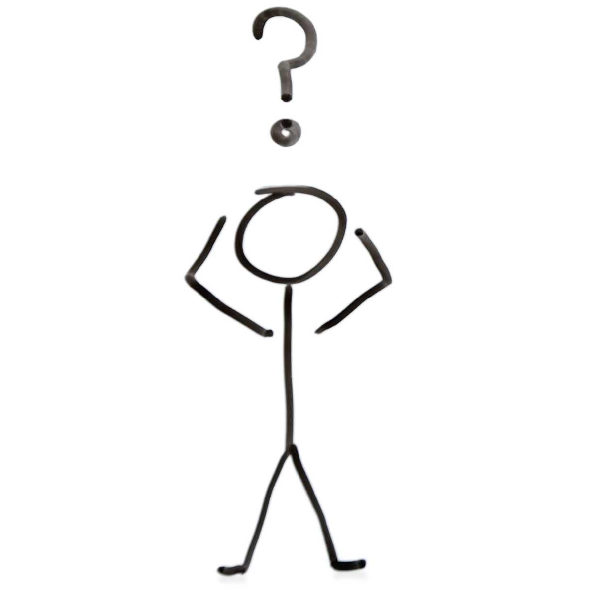 Stick figure on white background.