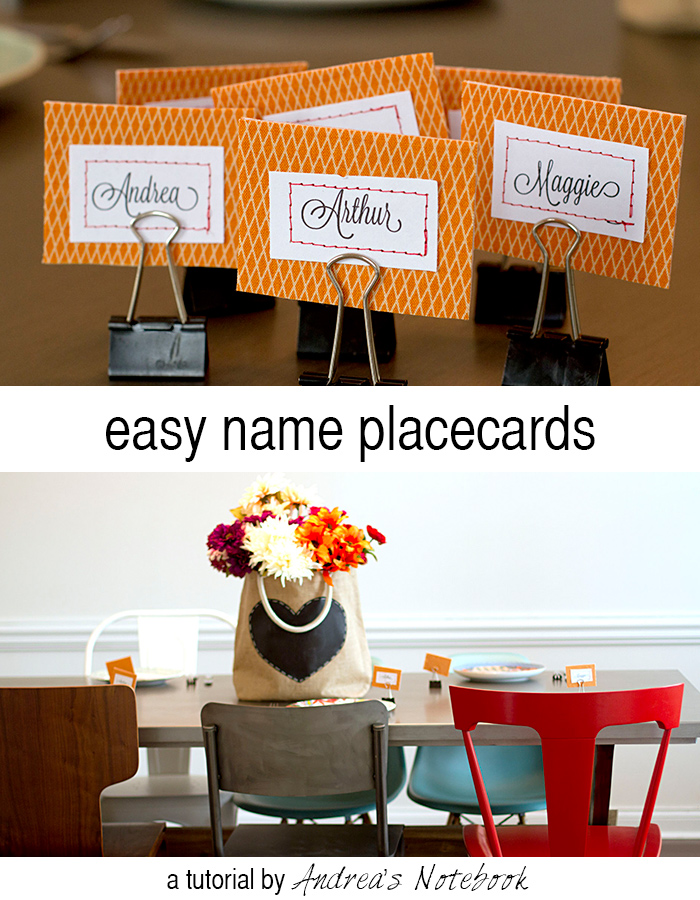 Easy name placecards tutorial