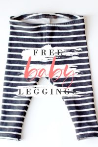Free DIY Baby Leggings Sewing Pattern pink stripes