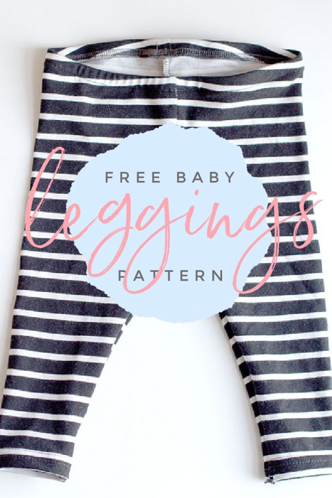 Free DIY Baby Leggings Sewing Pattern blue stripes