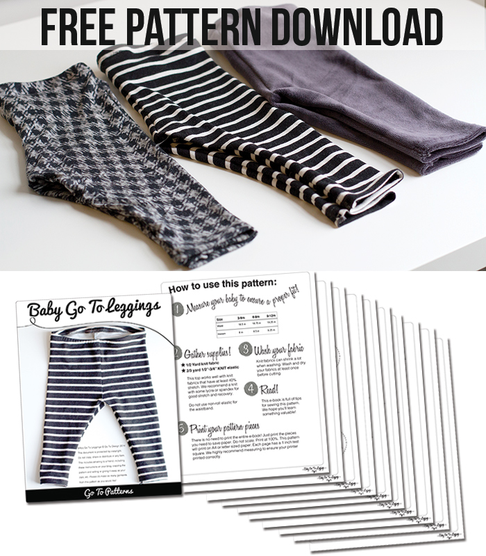 FREE Knit Baby Leggings sewing pattern - Sew Modern Kids