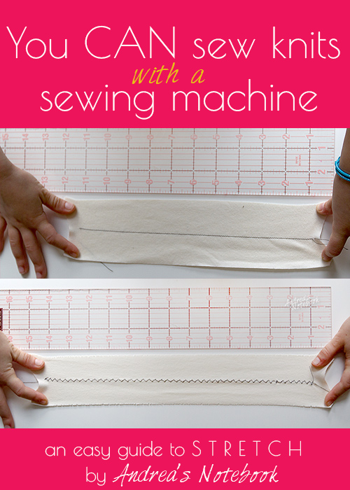 You CAN sew knits with a sewing machine! An easy guide to choosing the right stitch.