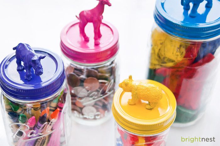 DIY storage jars and tons of other great toy storage solutions!