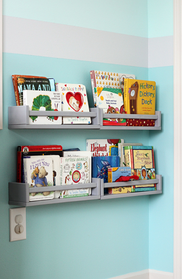 Spice rack book shelves and TONS of other toy storage solutions