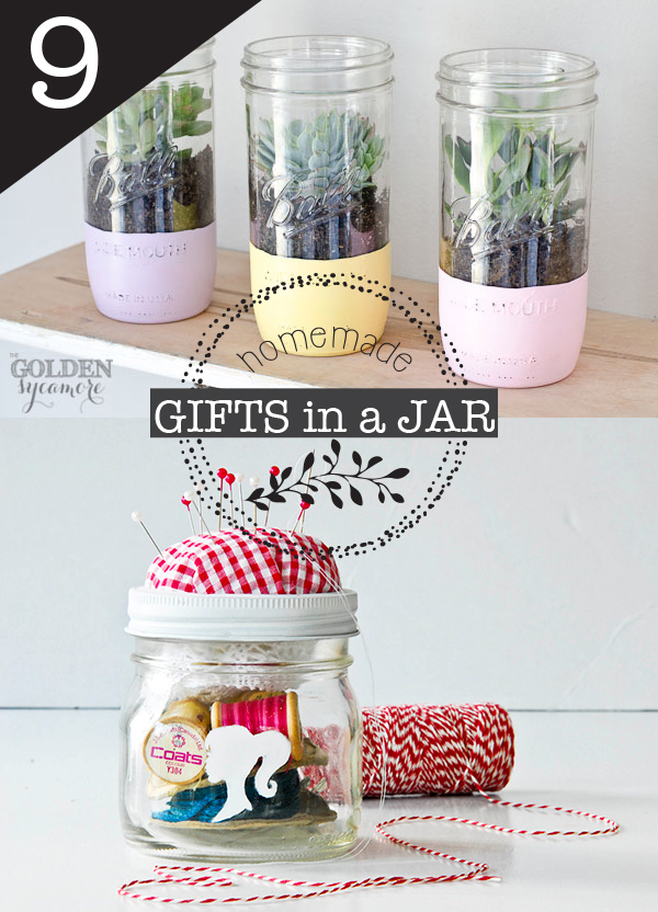 9 homemade gifts in a jar #DIY