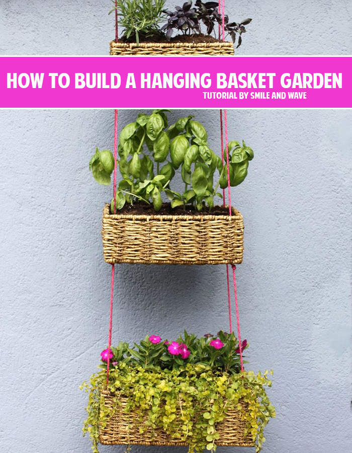 How to build a hanging basket garden DIY tutorial