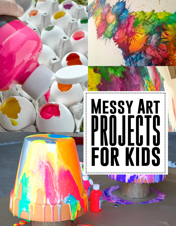 Great messy art projects for kids! These are fun!