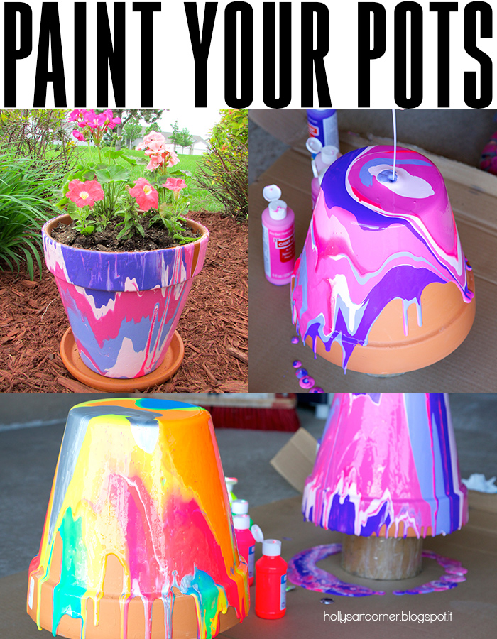How to paint flower pots