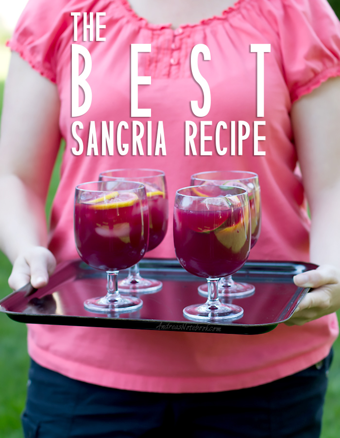 The BEST sangria recipe. Seriously delicious!