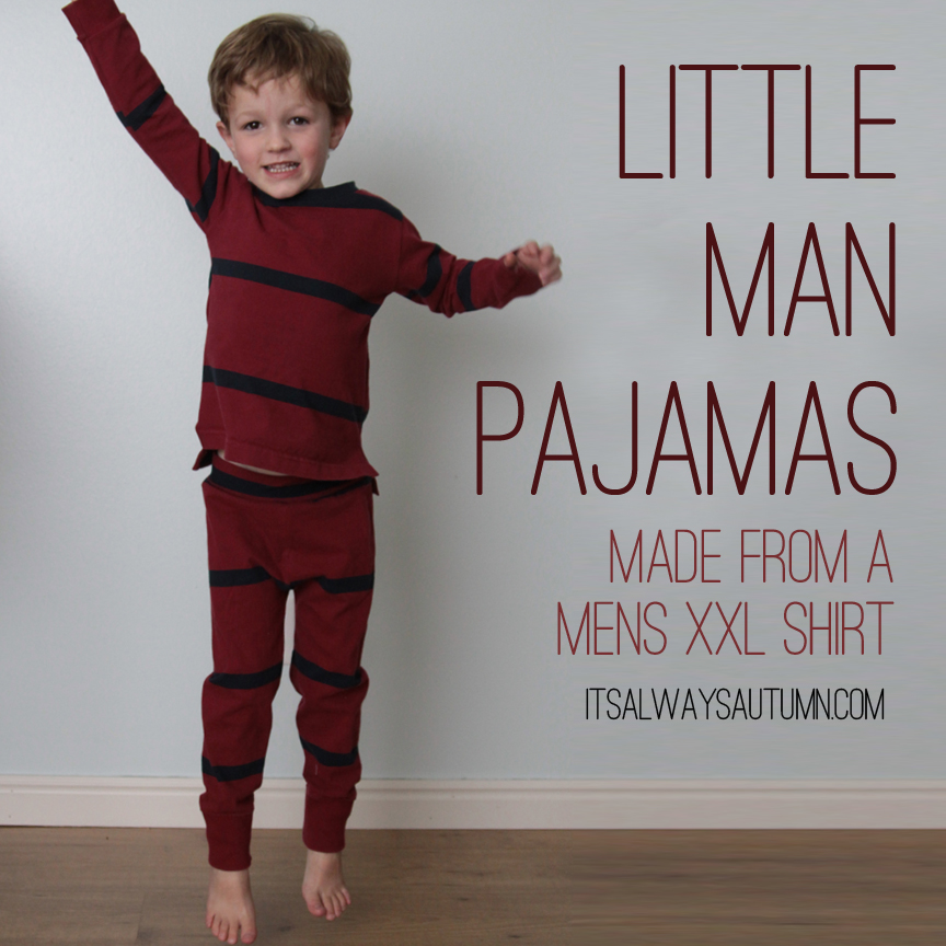 Make pajamas from a men's t-shirt