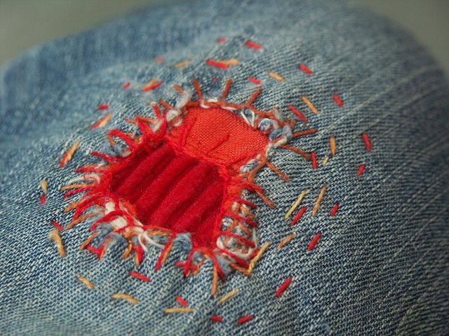 Cute little spider & other great mending ideas