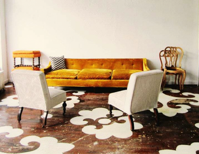 Dramatic stenciled flooring and other amazing flooring ideas