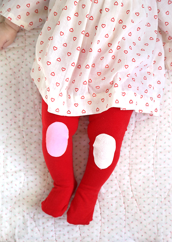 Use paint to prevent holes in tights!