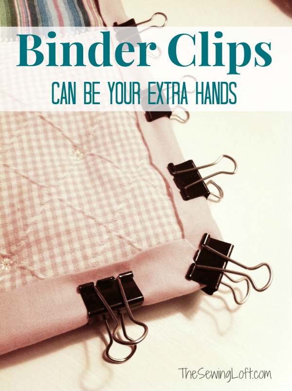 Use binder clips for sewing - Andrea's Notebook