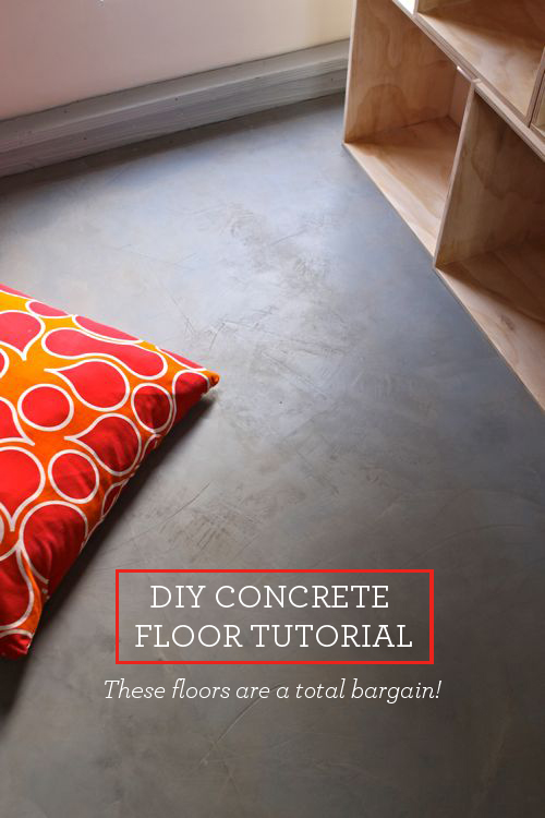 turn plywood floors into gorgeous concrete floors!