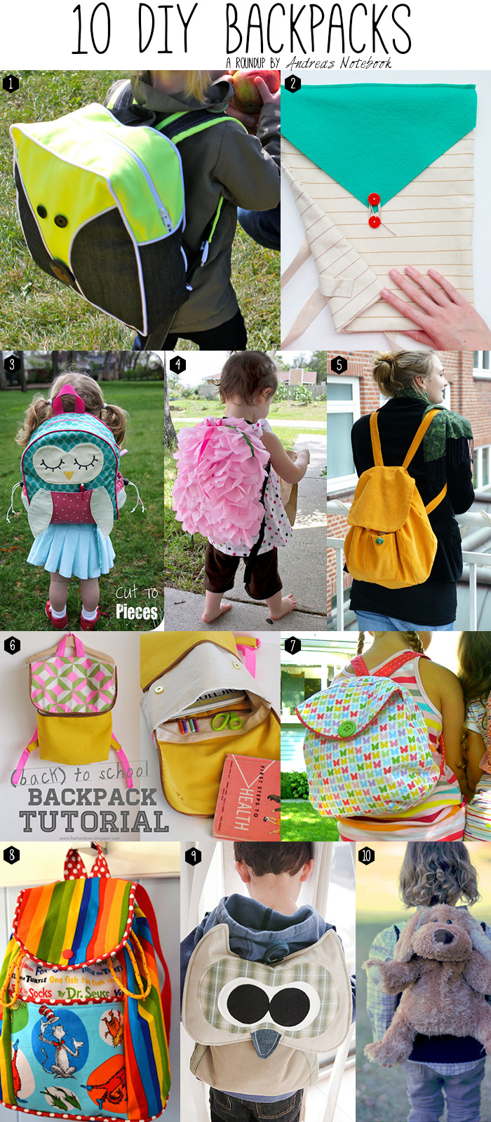 10 DIY backpacks!