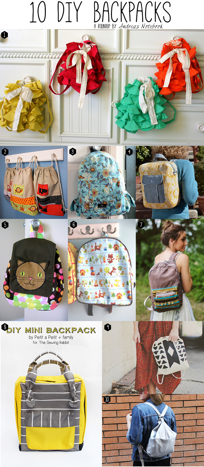 20 backpack tutorials (total)