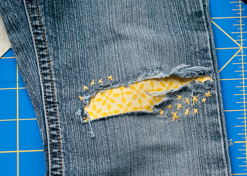 How to patch a hole in your pants - Andrea's Notebook