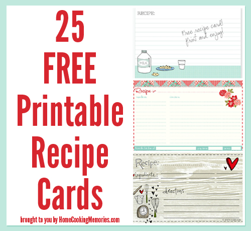 Print your own recipe cards