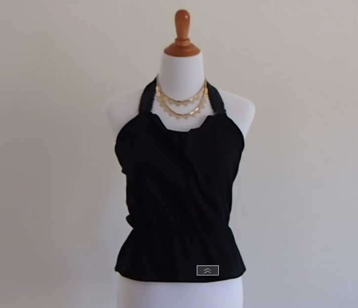 t-shirt to halter tutorial