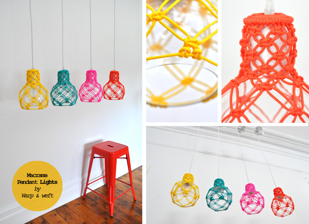 modern macrame pendant lights