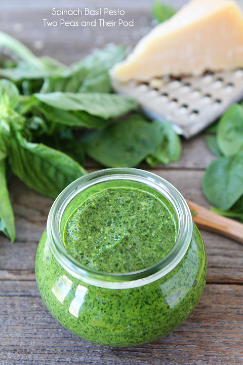 Make your own spinach basil pesto.