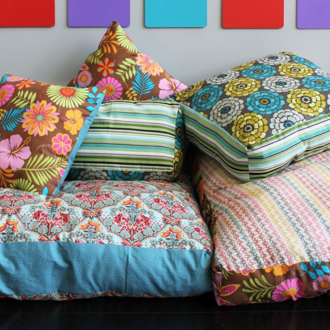 Sew giant floor cushions.