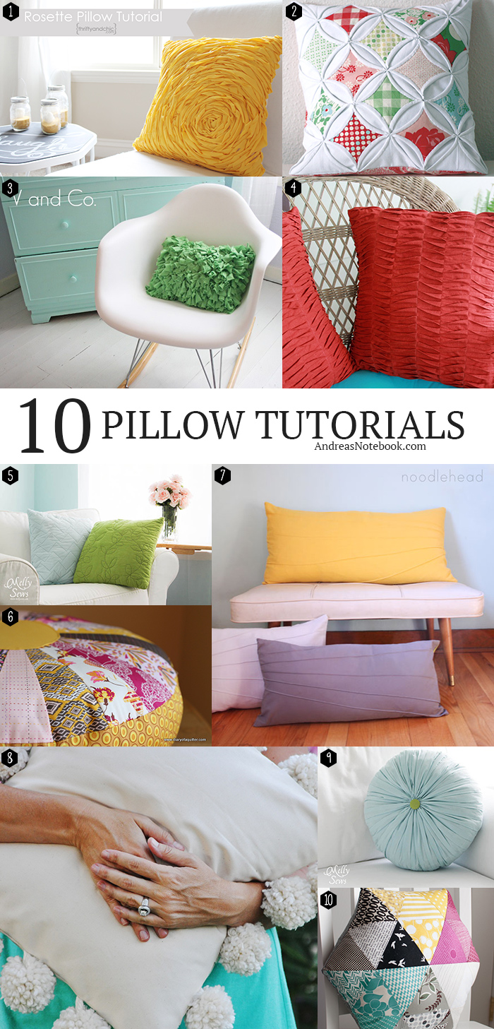 10 beautiful pillow tutorials