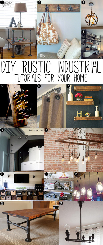 Industrial rustic DIY tutorials for your home!