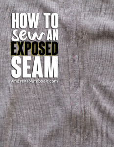 How to sew an exposed seam. Great for t-shirts or yoga pants.