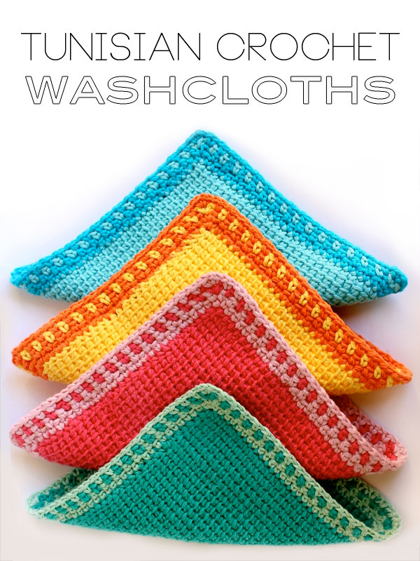 tunisian crochet washcloths tutorial
