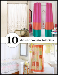 10 lovely shower curtains you can make yourself! Sew or no-sew tutorials